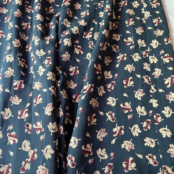 Sundance Womens Floral Print Silk Midi Dress Size 10 Black Red Short Sleeve Boho - Picture 2 of 13